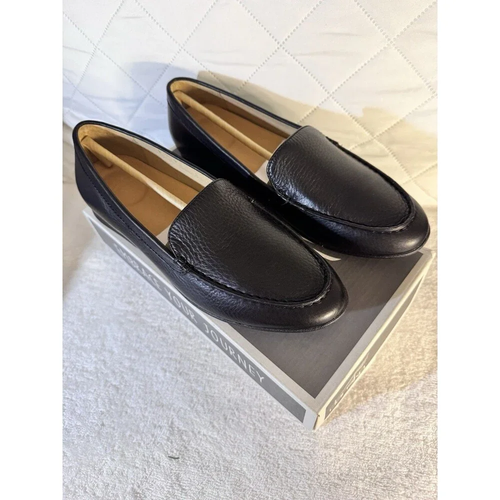 Dansko Womens Black Lorri Tumbled Leather Loafers Size 41 US 10.5-11 New W/Box